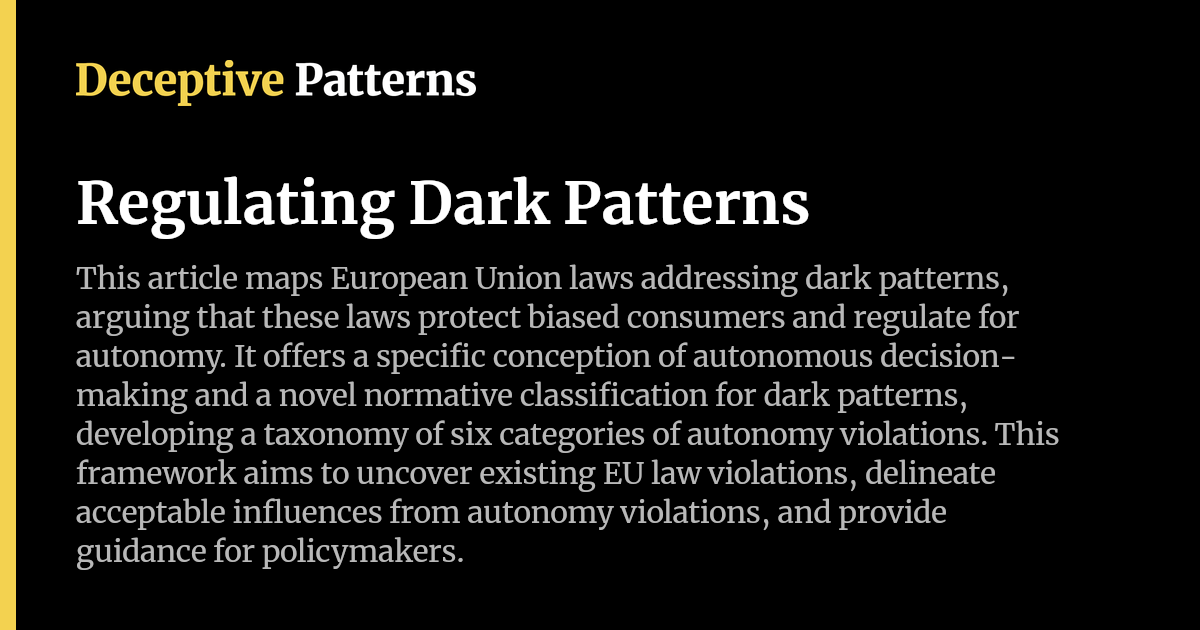 Nagging Example Dark Pattern Regulating Dark Patterns | Deceptive Patterns